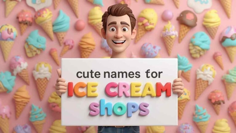 cute names for ice cream shops